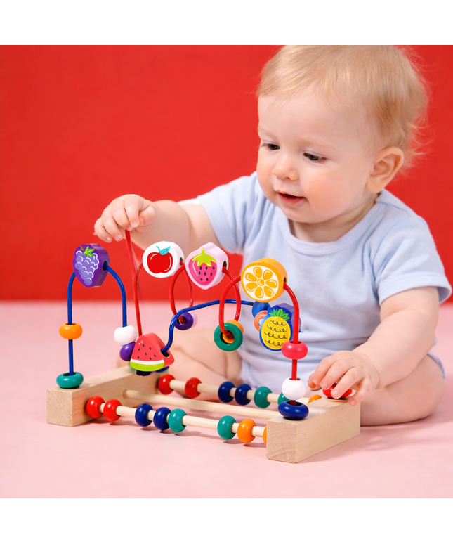Wooden Bead Maze Educational Toy for Babies & Toddler