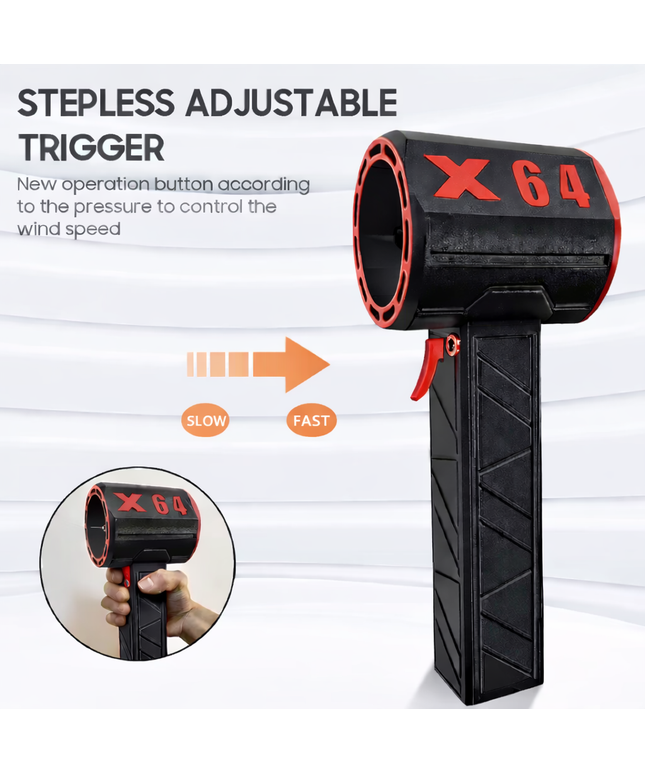 X64 Handheld Turbo Jet Fan 64Mm Brushless Powerful 1400G Thrust 1000W Highpower air blower (dust , garden cleaning , car wash)