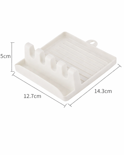 Kitchen Spoon, fork, spatula and pan lid holder, non-slip pad for cooking 