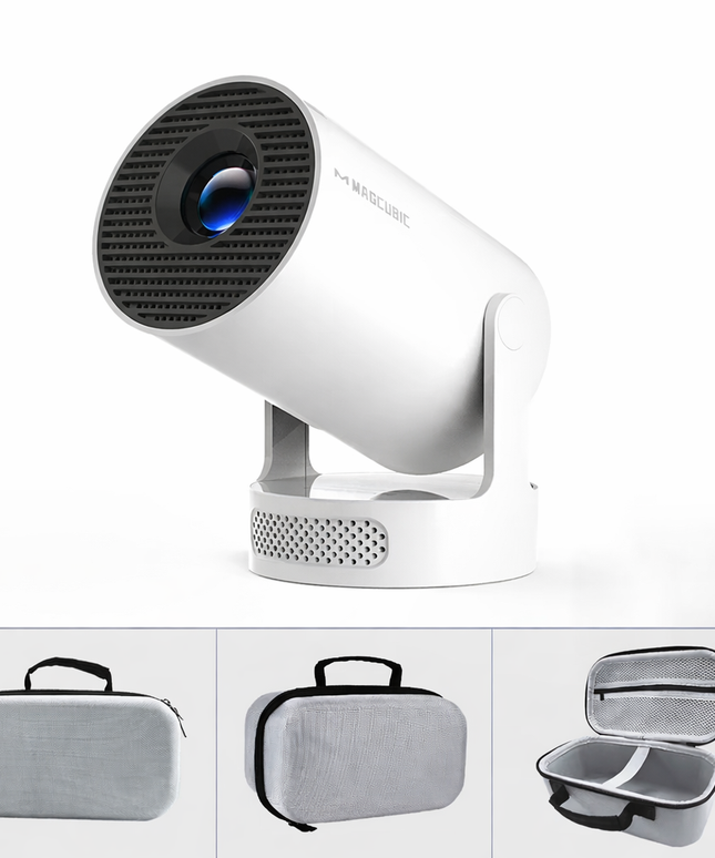 8K HY300 Pro+ Portable WiFi Projector – Android Home Theater