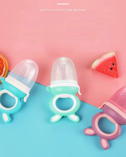 Food grade Baby Silicone feeder ,Food and fruits Supplement Pacifier Molar Stick - colorful set of 4pcs