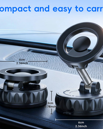 Magnetic Car Phone Holder for MagSafe – 360° Adjustable Dashboard Mount