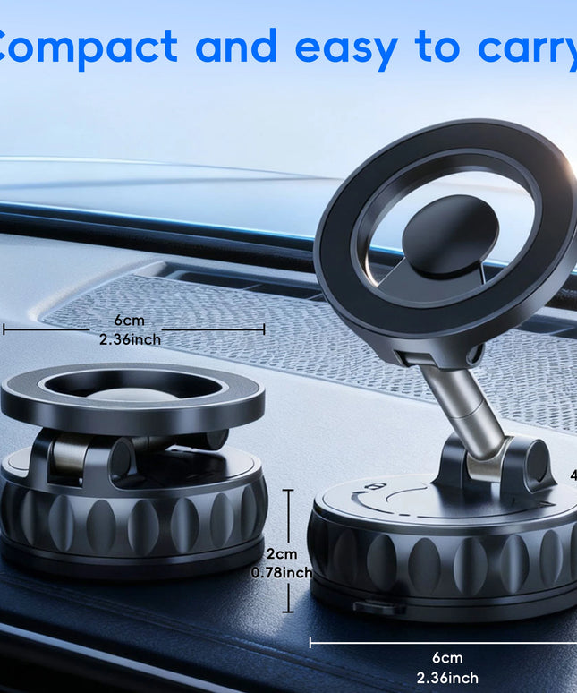 Magnetic Car Phone Holder for MagSafe – 360° Adjustable Dashboard Mount