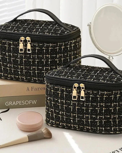 Classy Large-Capacity Ladies' Cosmetic Bag, Handheld Toiletry Organizer