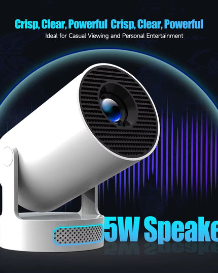 8K HY300 Pro+ Portable WiFi Projector – Android Home Theater