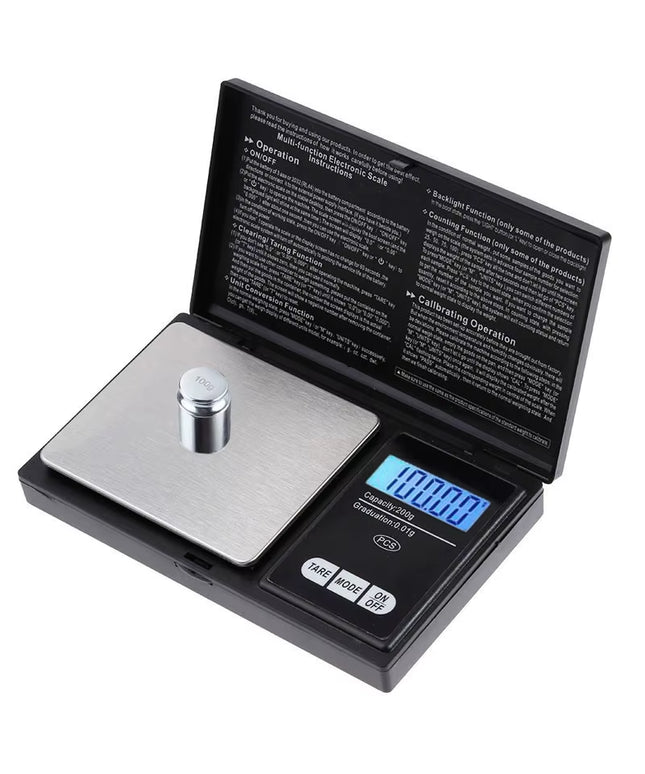PreciseScale - 1000G x 0.1G Mini Stainless Steel Electronic Digital Pocket jewelry Scale 