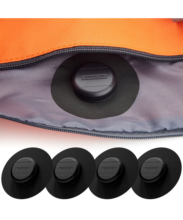4pcs Set of Waterproof Apple Airtag holder Case with Adhesive Sticker suitable for anything tracking (Fabric, Luggage, Backbag, Suitcases,....)