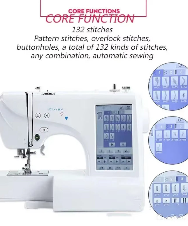 MRS600 Automatic Sewing and Embroidery Machine 220V and with a 7 inch Multifunctional screen