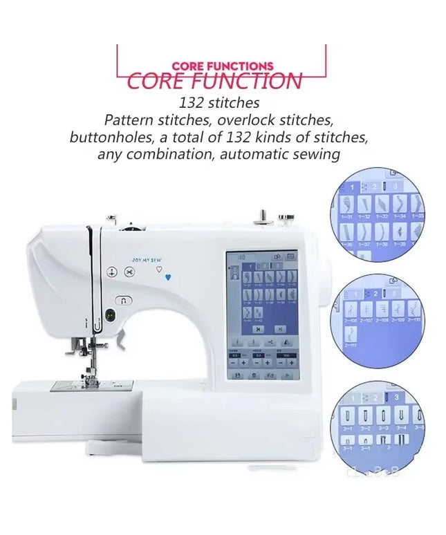 MRS600 Automatic Sewing and Embroidery Machine 220V and with a 7 inch Multifunctional screen