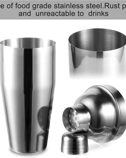 6PCS cocktail set & 750 ML stainless steel Cocktail Shaker 