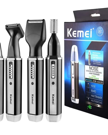 MultiTrimmer - Men's rechargeable 4 in 1 electric Trimmer for  Nose ,Ear, Hair & Beard full Grooming Set