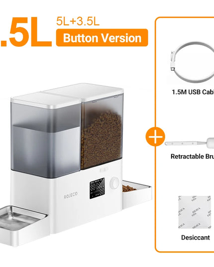 Smart app controlled 2 in 1 automatic Pet Feeder ,8.5L Water Fountain and Food Dispenser for cats and dogs
