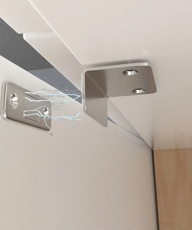 1Pair Magnetic Door Latch-Invisible Strong Adhesion, Drill-Free Mount, Seamless Release- for doors, Cabinets, Sliding Doors