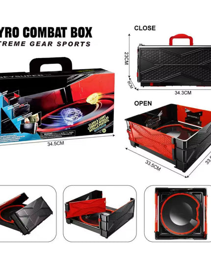 6 pcs spinning tops full set with foldable stadium box