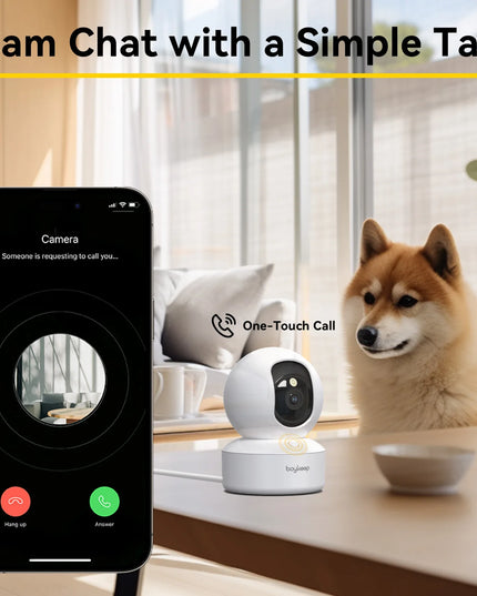 2K USB plug Camera with Phone App, 5G/2.4Ghz Wifi Indoor Security Camera with 360° Tilt, 2-Way Audio, Night Vision for baby / pets