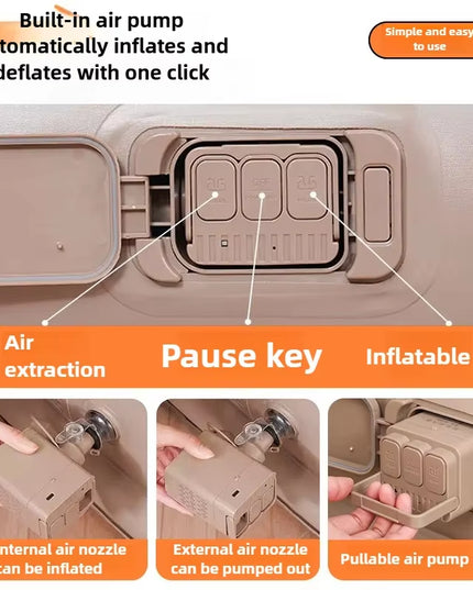 Single & Double PVC Self Inflatable and deflatable Sleeping thickened Air Mattress with Built-In Pump 