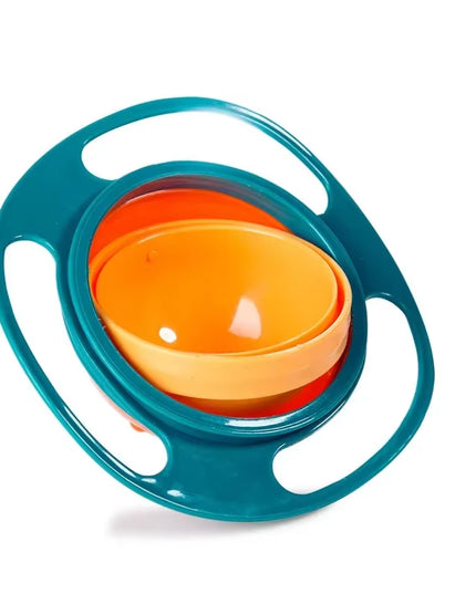 Anti spill rotary balance, kids eating bowl 