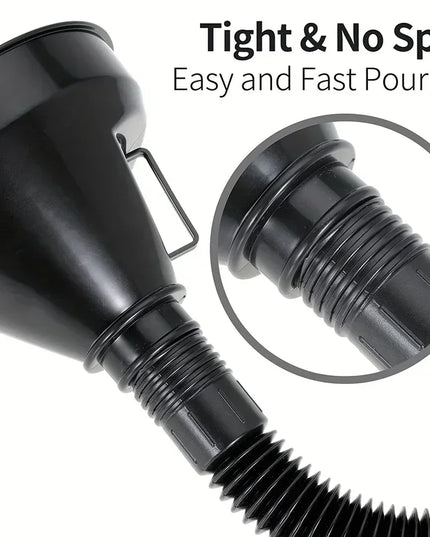 Multi use spill-proof and Flexible Automotive Fuel Funnel -1pcs