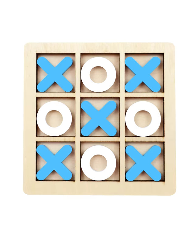 TikTac family board Game , this Wooden Montessori and aesthetic game can be a used as decoration as well