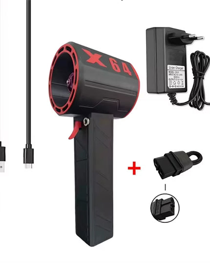 X64 Handheld Turbo Jet Fan 64Mm Brushless Powerful 1400G Thrust 1000W Highpower air blower (dust , garden cleaning , car wash)