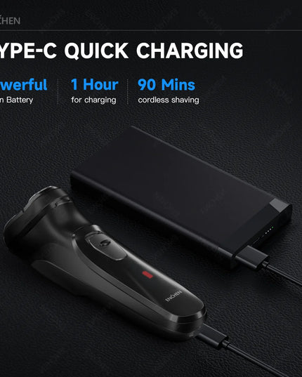 Blackstone Rotary - Electrical Rotary Shaver for Men washable & USB rechargeable 