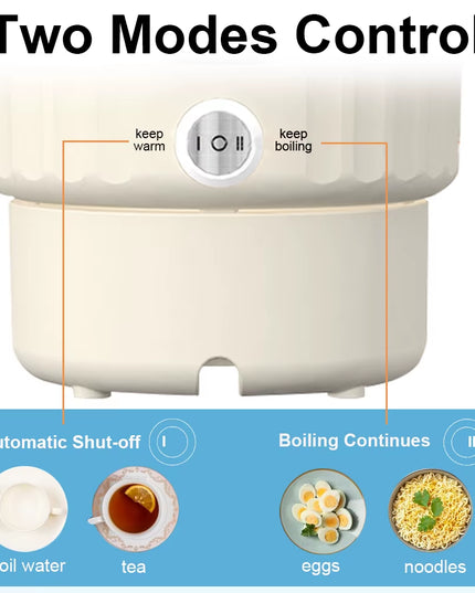 Mini Folding Electric Kettle 1000ML Portable Quick Heating Water Heater 