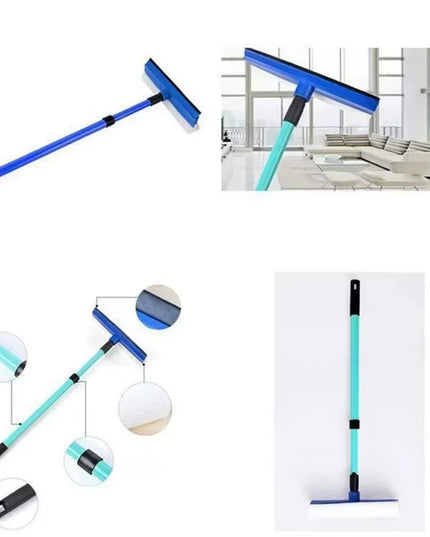 Adjustable & long 2 in 1 double sided Telescopic Window Glass Cleaner / Wiper with tip sponge