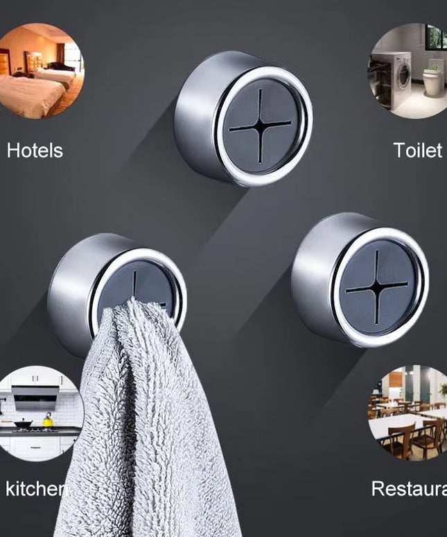 3PCS Non Punching kitchen rug / decoration holder/ bathroom towels wall mounted clips 