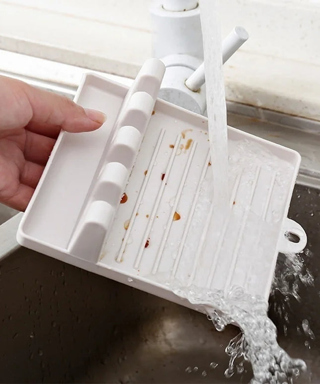 Kitchen Spoon, fork, spatula and pan lid holder, non-slip pad for cooking 