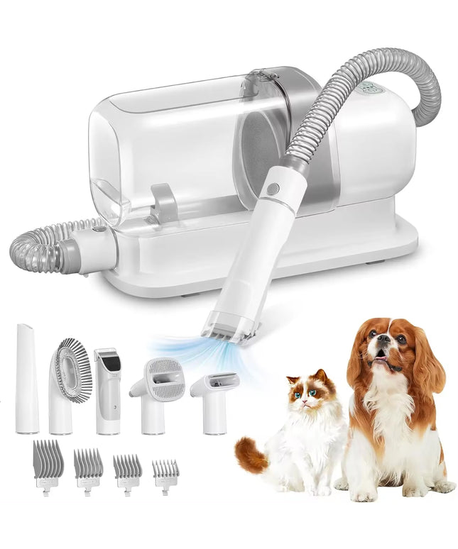 Pets Grooming Vacuum cleaning Kit with 2.3L Capacity and many different brush heads perfect for dogs and cats