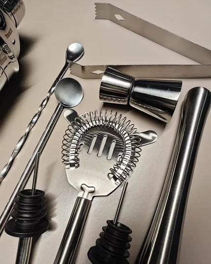 6PCS cocktail set & 750 ML stainless steel Cocktail Shaker 