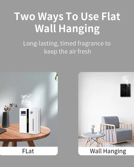 Smart wall mountable Bluetooth app controlled Fragrance Diffuser Air Freshener with Coverage 300M³ Room for Essential Oil 