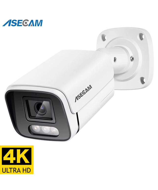 Waterproof all weather 4K IP Outdoo cctv camera Audio 8MP POE H.265 Onvif Metal Bullet CCTV Home Color Night Vision 