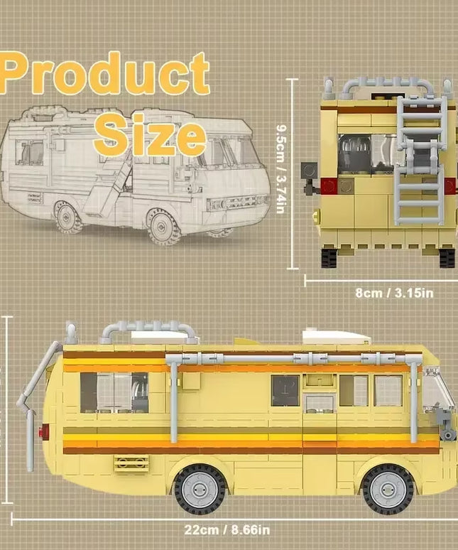 360Pcs Breaking Bad movie RV Lab building blocks lego style DIY model