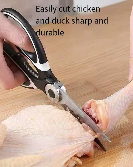Multifunctional stainless steel Kitchen Scissors(Fish /Vegetables /meat or Bone /bread) with bottle cap