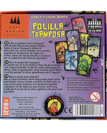 POLILLA TRAMPOSA -Mogel Motte Polilla Cards Board Game Devir-Game 