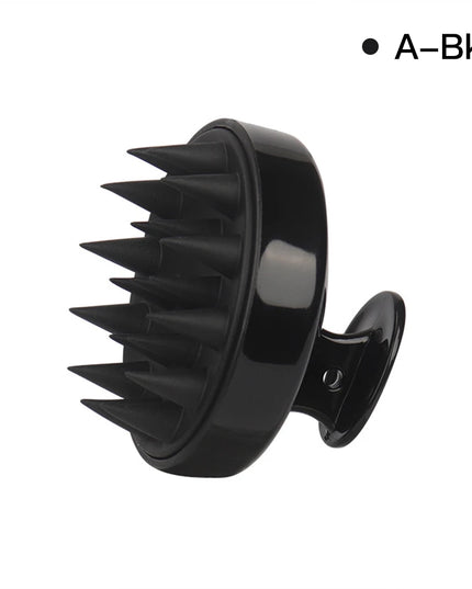 Showering massage hair brush with soft silicone head best for scalp and promoting hair growth 