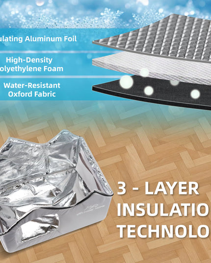 Thermal Insulated Pet house for keeping warm or cool (+with ice packs), All seasonal dog & cat house or for stray shelter L60x42x38