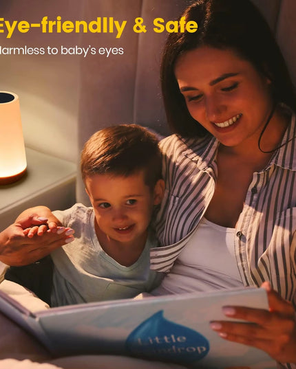 USB Rechargeable RGB Night Lamp with 13 Color option , 5 lighting dimmable option & 3 modes + touch and Remote Control 