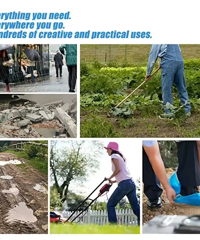 300PCS Disposable Waterproof plastic Shoe Cover 