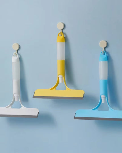 3 in 1 Multi functional Window Cleaning glass Wiper with Spray Bottle and Microfiber Scrub 