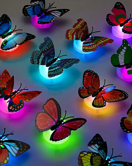 10 Pieces 3D LED Butterfly Night Lights Butterfly Glow Wall decoration  