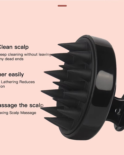 Showering massage hair brush with soft silicone head best for scalp and promoting hair growth 