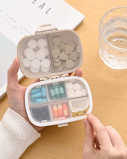 Pill Box -8 Grids Tablets / medicine Organizer Container for Traveling