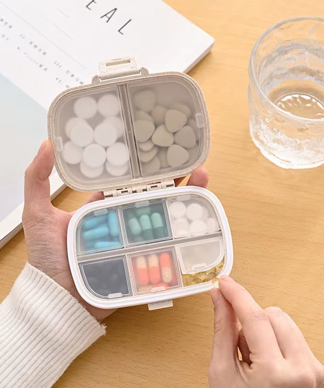 Pill Box -8 Grids Tablets / medicine Organizer Container for Traveling