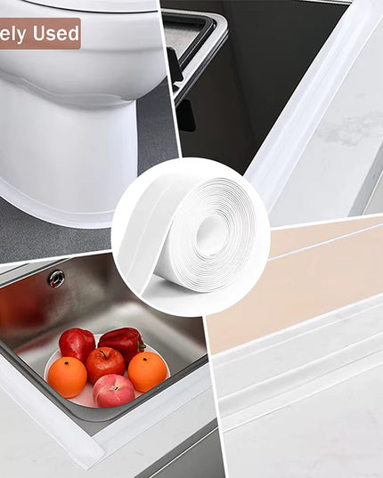 Caulk Self Adhesive Tape, Waterproof Sealing Strip for kitchen and bathroom 