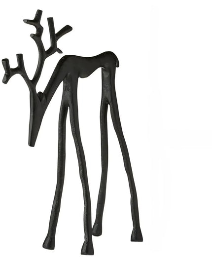 Aesthetic and Modern Reindeer Resist Black Finish Statue art decoration (best to buy and match both)