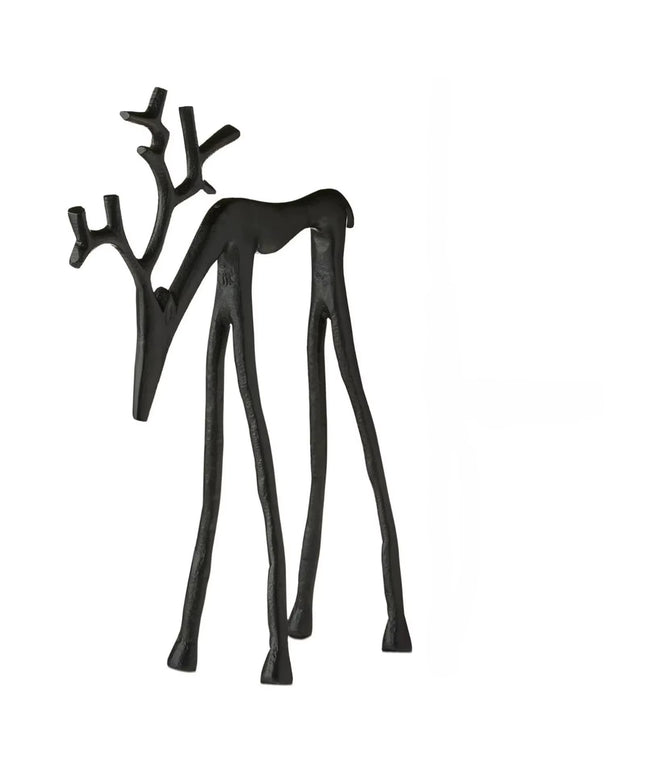 Aesthetic and Modern Reindeer Resist Black Finish Statue art decoration (best to buy and match both)
