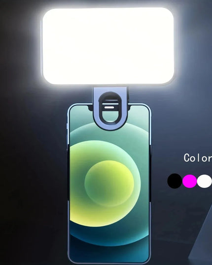Portable Mini Selfie Light Rechargeable with 3 deeming Modes and Clip for Mobiles and Computer