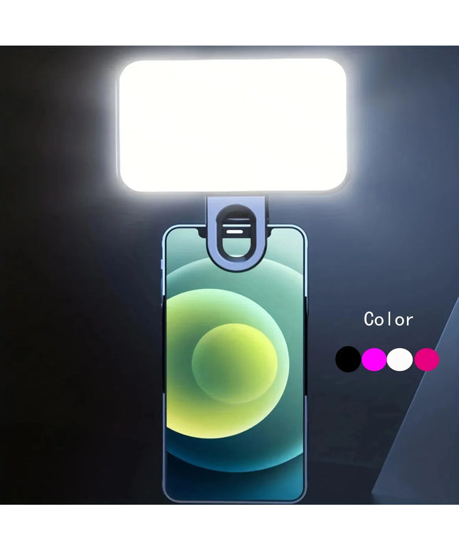 Portable Mini Selfie Light Rechargeable with 3 deeming Modes and Clip for Mobiles and Computer